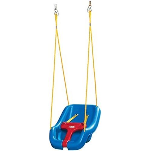 Little Tikes Snug 'n Secure Blue Swing with Adjustable Straps, 2-in-1 for Baby and Toddlers Ages 9 Months - 4 Years