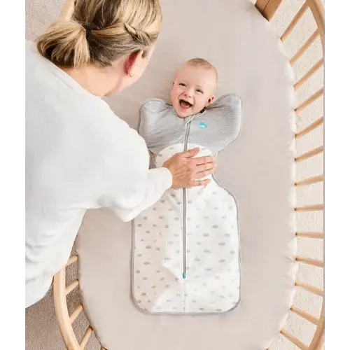Swaddle Up™ 1.5 TOG Cotton White Mini Cloud