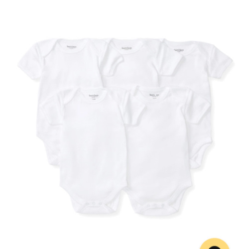 Bee Essentials Organic Short Sleeve Baby Bodysuit 5 Pack | Burt's Bees Baby®
