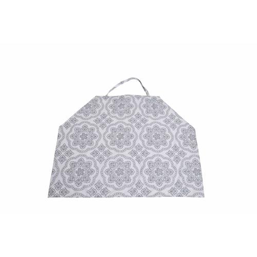 Alphabetz Large Nursing Cover, Light and Breathable Fabric, Chevron Gray