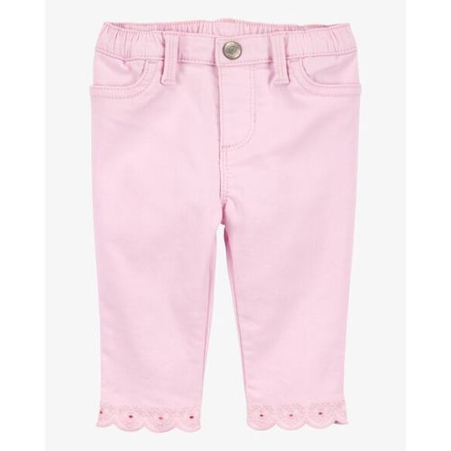 Baby Woven Embroidered Hem Pants - Pink - OshKosh | Carter's
