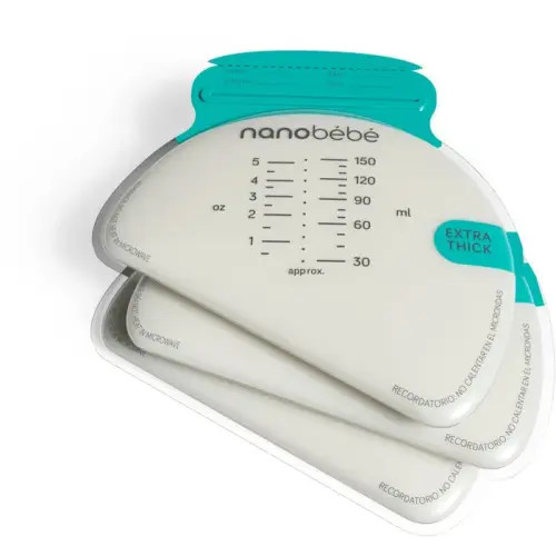 Nanobebe 50 Breastmilk Storage Bags Teal / Clear | Baby Bunting AU