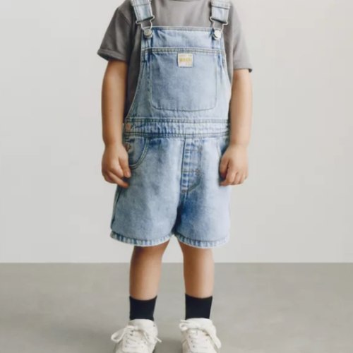 DENIM OVERALL SHORTS - Light blue | ZARA United States