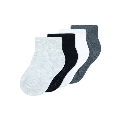 Light Grey Marle Baby 4 Pack Socks | Best&Less™ Online