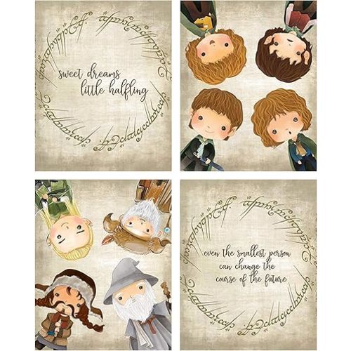 My Precious - Hobbit Book Movie Quotes Wall Art Decor Prints Home Room Bathroom Nursery Decoration (Tan Nursery)