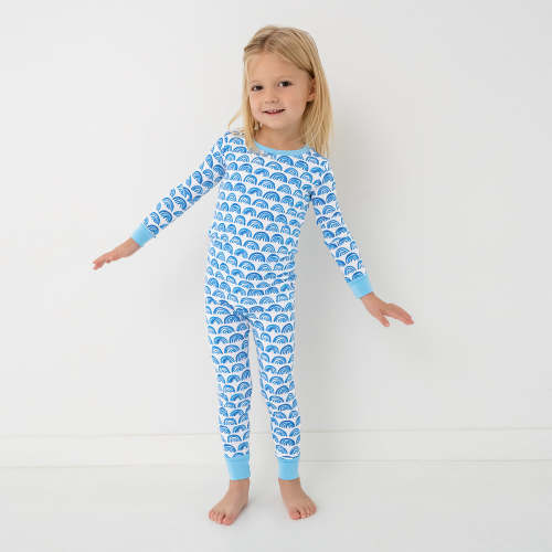 Blue Rainbows Two-Piece Pajama Set - Little Sleepies