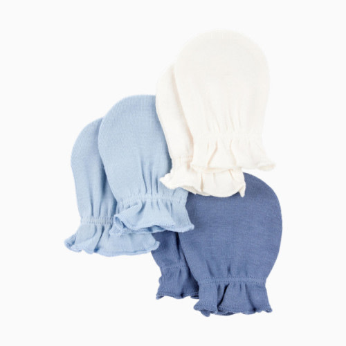 3-Pack Mittens - Blue & Cream