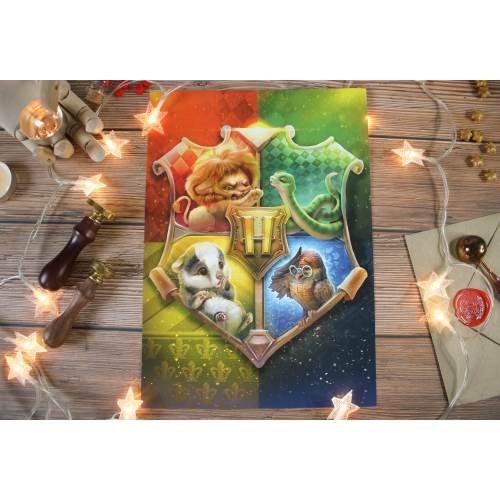 Hogwarts crest cute babies Print