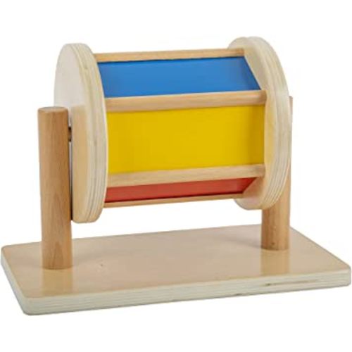 Montessori Spinning Rainbow Drum Toy