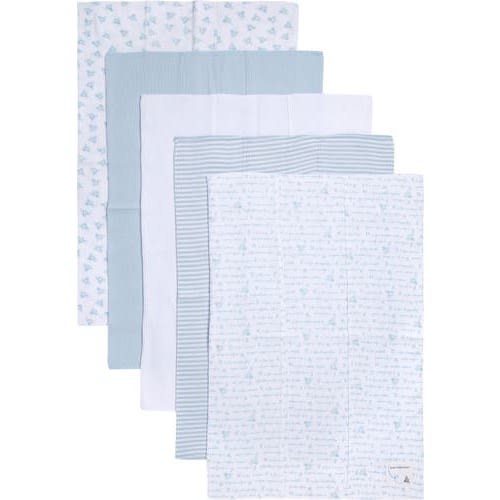 Assorted 5-Pack Organic Cotton Burp Cloths