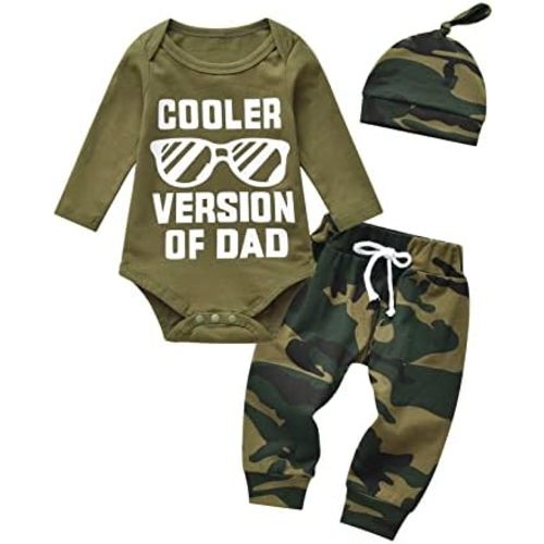 Newborn Infant Baby Boy Clothes Long Sleeve Romper Pants and Hat Outfits Set