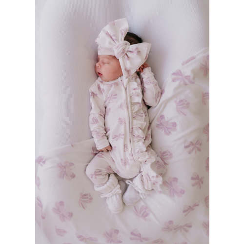 Frill Zip Romper | Lilac Butterflies – Little and Fern