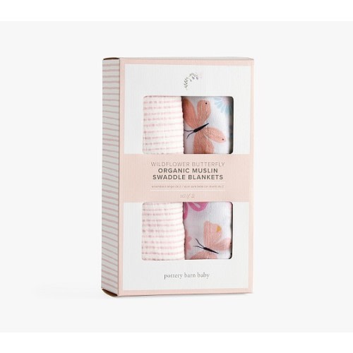 Wildflower Butterfly Organic Swaddle Set | Pottery Barn Kids