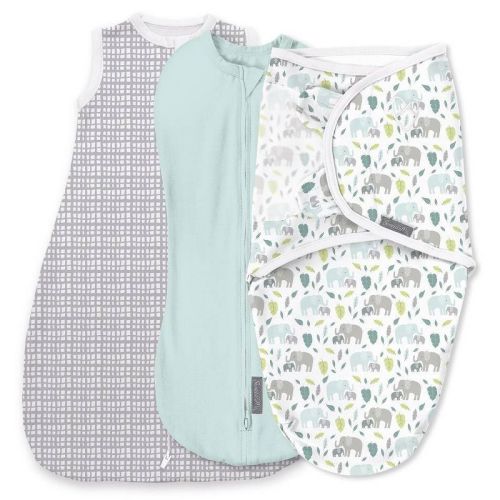 SwaddleMe by Ingenuity Comfort Pack Baby Elephant Baby Swaddle Wrap - S - 0-3 Months - 3pk