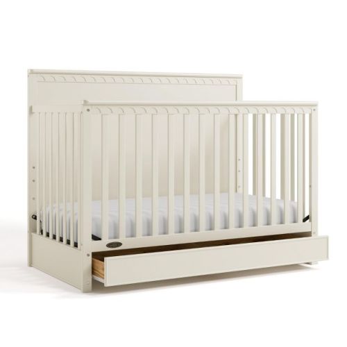 Graco Sasha 5-in-1 Convertible Crib with Drawer Frosted Oat
