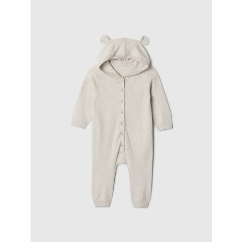 Baby Bear Hooded Footless One-Piece