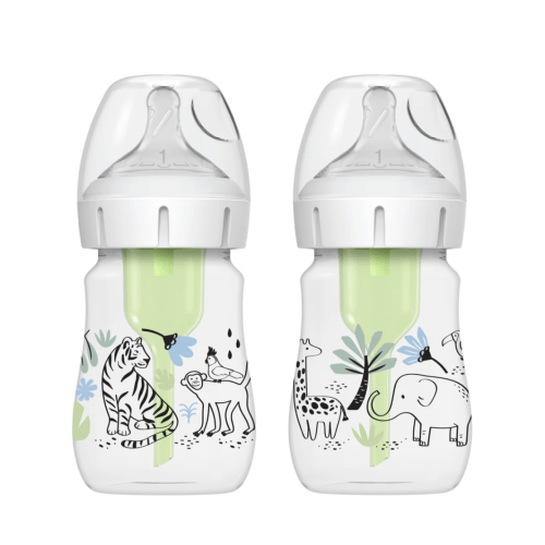 Dr. Brown’s Natural Flow® Anti-Colic Options+™ Wide-Neck Baby Bottle, 5oz/150mL, 2-Pack