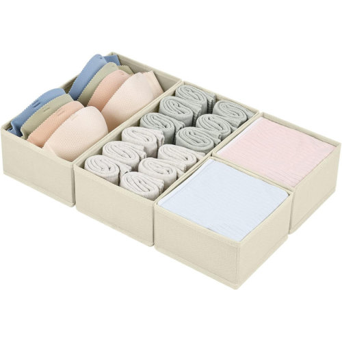 Ebern Designs Drawer Organizers Set Of 4, Fabric Drawer Dividers And Closet Organizers For Clothing, Socks, Underwear, Accessories, And Home Storage Solutions | Wayfair