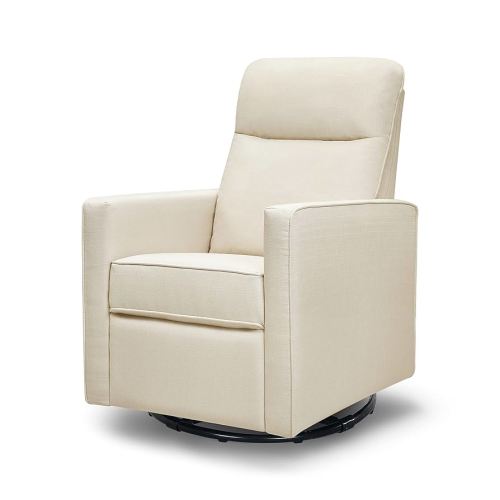 DaVinci Gabby Pillowback Swivel Glider in Natural Oat, Greenguard Gold & CertiPUR-US Certified