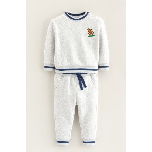 Embroidered Sweatshirt & Joggers Set, 6M