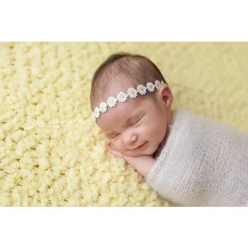 Daisy headband-newborn, babies,spring, summer, Easter, photo prop, newborn halo
