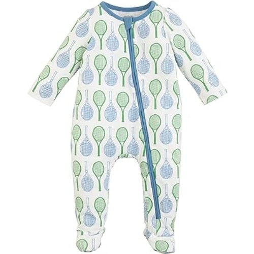 Mud Pie Baby Boys Tennis Print Sleeper