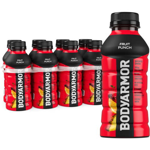 BODYARMOR Fruit Punch Electrolyte Sports Drink, 12 fl oz, 8 pack Bottles