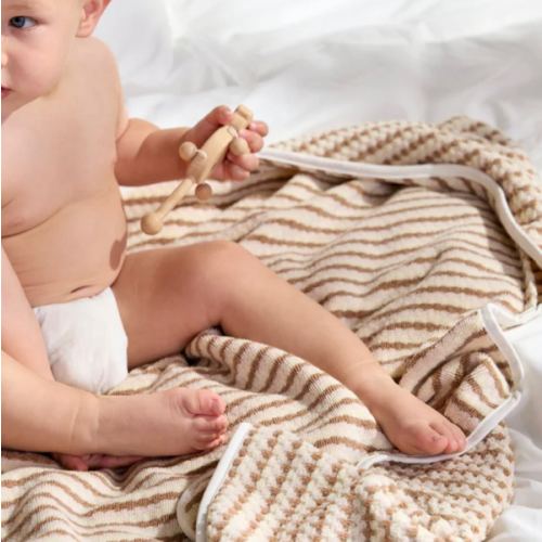 Organic Mini Mosaic Hooded Toddler Towel (Blush and Adobe) – Parachute Home