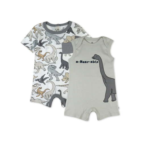 Honest Baby Clothing Organic Cotton Boy/Girl Bubble Romper and Bodysuit Set, Newborn to 24M