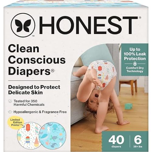 Honest Diapers - Size 6 (35+ lbs)