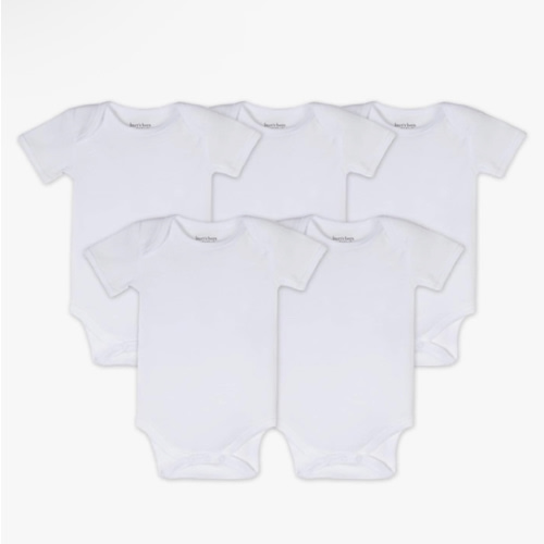 Burt's Bees Baby Unisex Baby Bodysuits, 5-pack Short & Long Sleeve One-pieces, 100% Organic Cotton Bodysuit