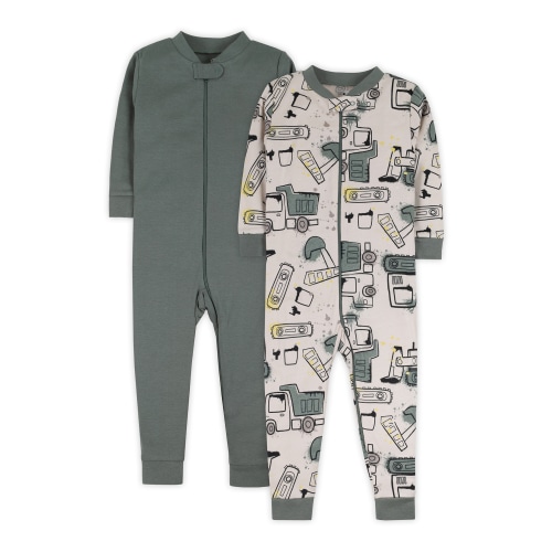 Little Star Organic Baby & Toddler Boy Pajama Sleeper, 2-Pack, One-Piece, Sizes 9M-5T
