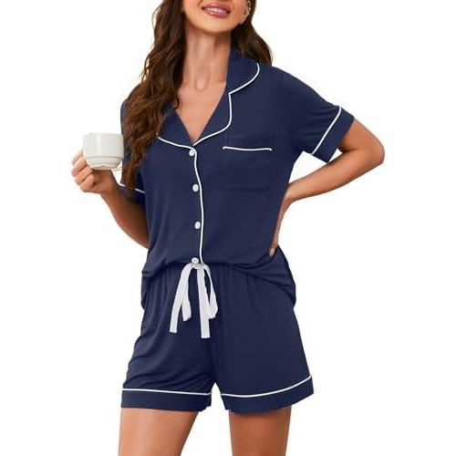 Pajama Sets For Women 2 Piece PJ Sets Short Sleeve Lounge Set Fashion Sleepwear XS-3XL