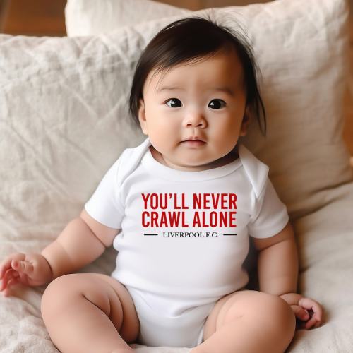 Liverpool Baby Onesie, You'll Never Crawl Alone, Soccer Onesie, Liverpool FC