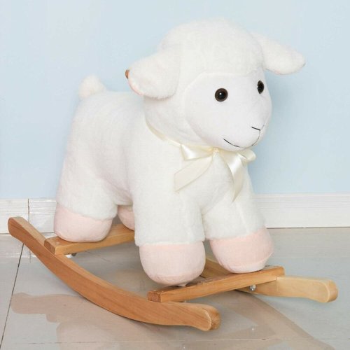 Qaba Kids Playtime Plush Sheep Lamb Toy Ride Rocking Horse & Reviews | Wayfair