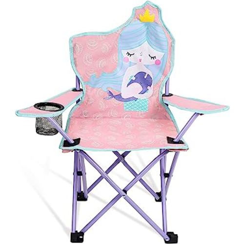 KABOER Kids Outdoor Folding Lawn and Camping Chair with Cup Holder and Carrying Bag, Children's Camping Chairs for Outdoor Beach Travel
