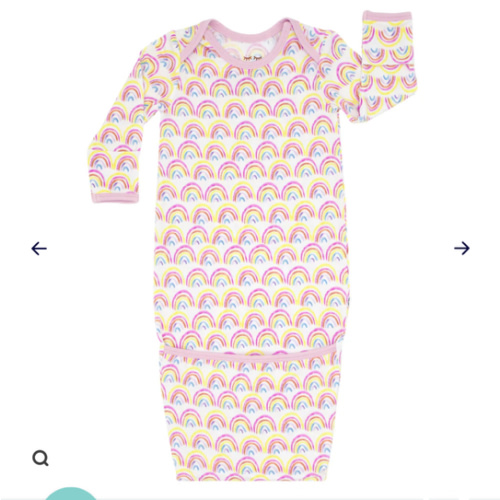 Pastel Rainbows Infant Gown - Little Sleepies