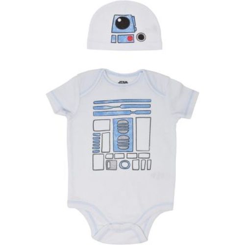 Star Wars R2-d2 Newborn Baby Boys Costume Short Sleeve Bodysuit And Hat 0-3 Months