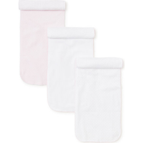 3pc Dotted Burp Cloth Set, Pink - Kissy Kissy | Maisonette