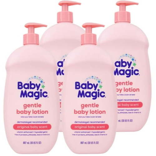 Baby Magic Gentle Baby Lotion | 30 Fl Oz (Pack of 4) | Vitamins & Aloe | Free of Parabens, Phthalates, Sulfates and Dyes C24