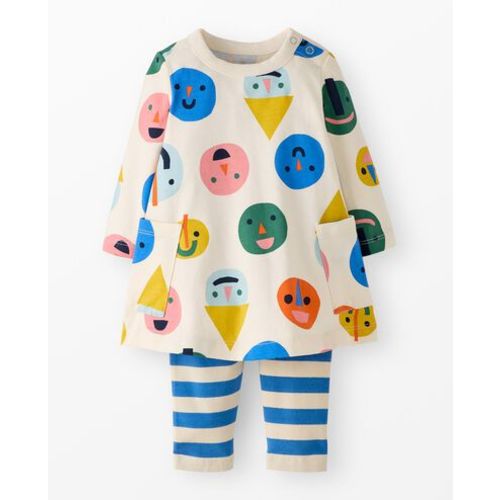 Baby Long Sleeve Pocket Dress & Leggings Set