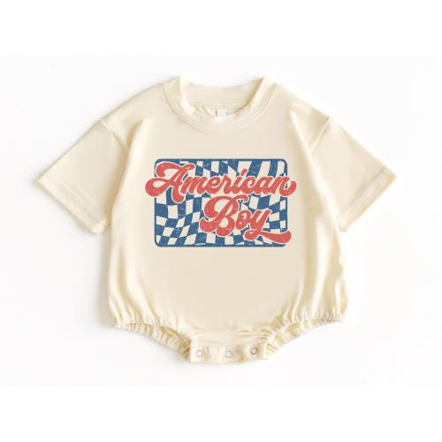 American Boy T Shirt Bubble Romper, 4th Of July Baby Shirt, Fourth Of July Baby Outfit, Boy 4th Of July Tee, Fourth Of July Baby Romper