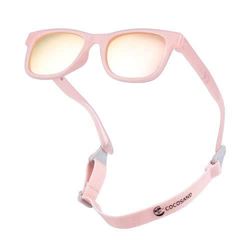 COCOSAND Flexible Baby Sunglasses with Strap Polarized UV Protection for Toddler Infant Newborn Boy Girl Age 0-24 Months