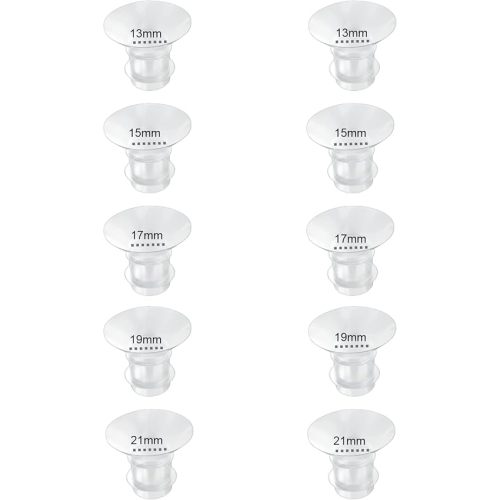Flange Inserts 13/15/17/19/21mm 10PC,Compatible with Momcozy S12 Pro/S9 Pro/S12/S9 Wearable Brseastpump Cup,for Medela/Spectra/Bellaaby/TSRETE 24mm Shields/Flange,Reduce 24mm Tunnel Down to Other Size