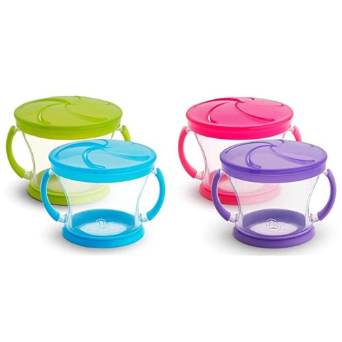 Munchkin Snack Catcher, 4 Pack, Blue/Green/Pink/Purple