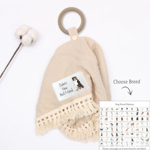 Dog and Baby Gift, Baby Security, Protected By, Best Friends, Matching, Dog Lover, Baby Shower Gift, Newborn Gift, Dog Blanket