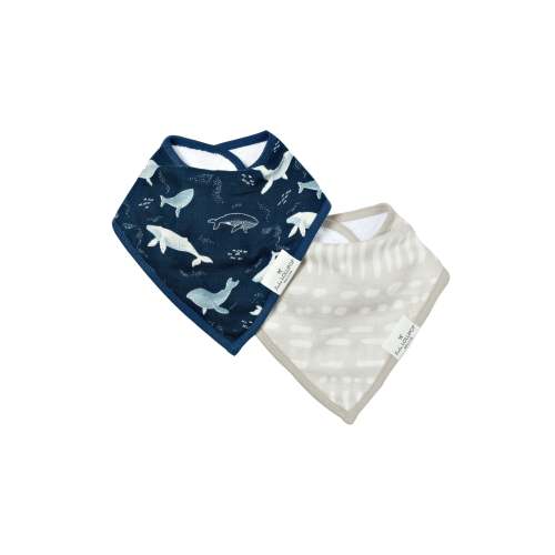 Bandana Bib Set - 2 Pack - Whales