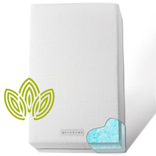 Modera Baby Organic Cotton Dual-Sided Crib Mattress and Toddler Bed Mattress - 52x27.5x5.5" - STONE WHITE