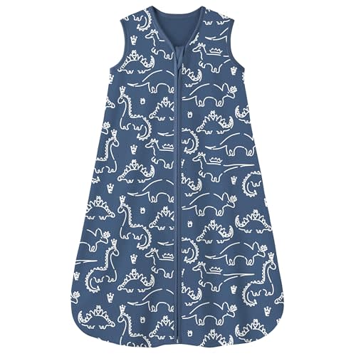 Yoofoss Baby Sleep Sack 0-6 Months 0.5 TOG Baby Wearable Blanket, 100% Organic Cotton Infant Toddler Sleeping Sack 2-Way Zipper Lightweight Sleep Sack, Grizzly