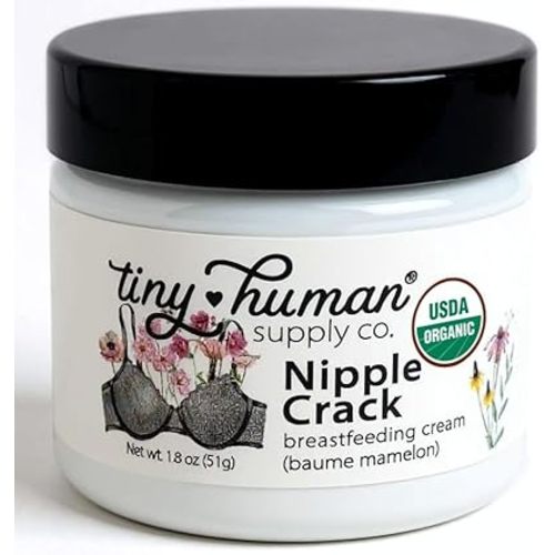 Organic Nipple Cream, Nipple Crack Lanolin Free Nipple Butter, Balm for Breastfeeding Mother, No Need to Wash Off, Safe for Baby and Mama